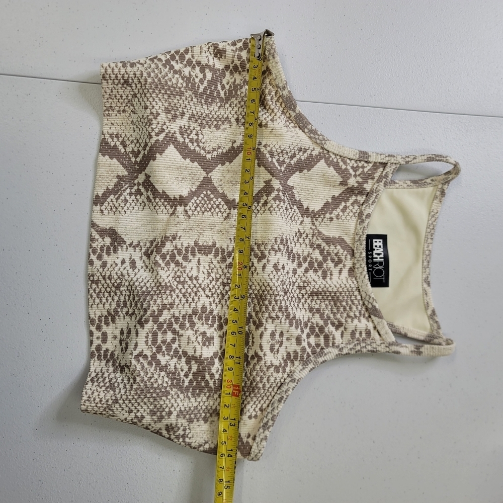 Beach Riot snake print ribbed crop Top - Picture 4 of 5